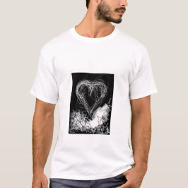 Zwarte en witte Valentijn T-shirt