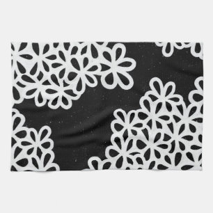 Zwarte en witte ventilatoren theedoek