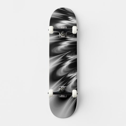 Zwarte en witte veren skateboard (Voorkant)