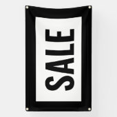 ZWARTE EN WITTE VERKOOPSIGN SPANDOEK (Verticaal)