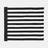 Zwarte en witte verticale referentiestrepen fleece deken (Voorkant (Horizontaal))