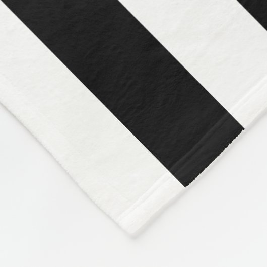 Zwarte en witte verticale strepen Aangepaste naam Fleece Deken (Hoek)