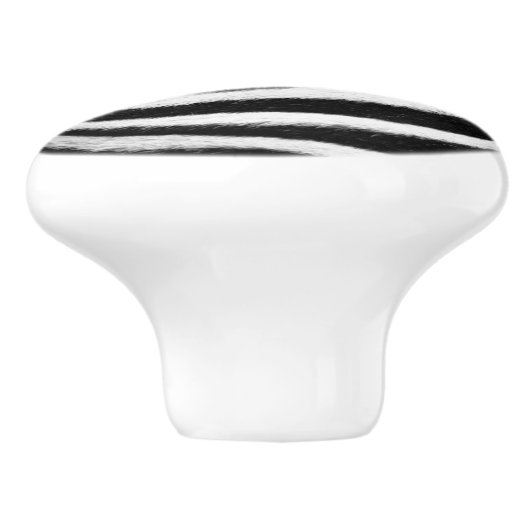 zwarte en witte vetvlekken Zebra Afdrukken Keramische Knop (Zijkant)