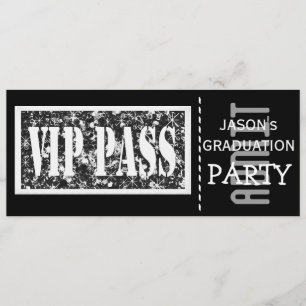 Zwarte en witte VIP-graduatie Kaart