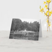 "Zwarte en Witte Vissersboten" Wenskaart voor Bete Kaart (Gele Bloem)