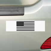 Zwarte en witte vlag van de Verenigde Staten Bumpersticker (Op auto)