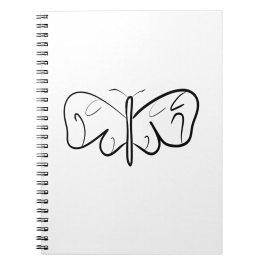 zwarte en witte vlinder notitieboek (Voorkant)