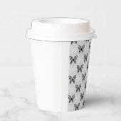 Zwarte en witte vlinder papieren bekers (Rechts)