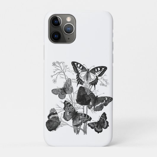 Zwarte en witte vlinders Case-Mate iPhone case (Achterkant)