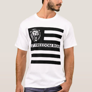 ZWARTE EN WITTE VRIJHEID PATRIOT LION T-SHIRT