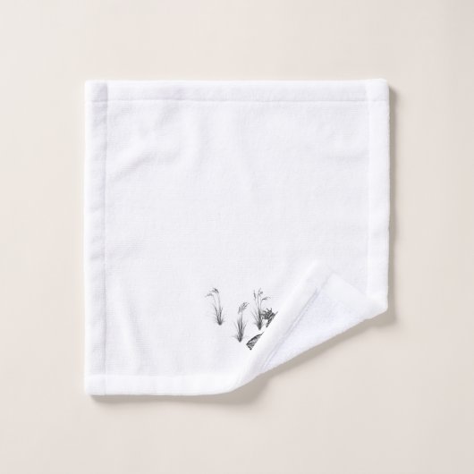 Zwarte en witte waterschildpad bad handdoek (Wasdoekje)
