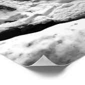Zwarte en witte waterval poster (Hoek)