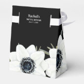 Zwarte en Witte Waterverf Bloemen Bedankdoosjes (Achterkant)