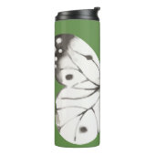 Zwarte en witte Waterverf vlinder Thermosbeker (Gedraaid links)