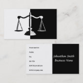 Zwarte en witte weegschalen visitekaartje (Voorkant / Achterkant)