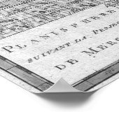 Zwarte en witte Wereldkaart (1780) Poster (Hoek)