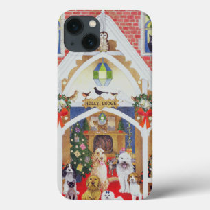 Zwarte en witte whiskers iPhone 13 hoesje