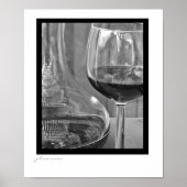 zwarte en witte wijn twee poster (Voorkant)
