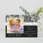 Zwarte en Witte Wijnen Foto opslaan Datum Kaart (Staand voorkant)