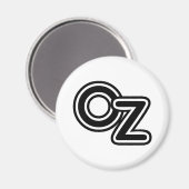 zwarte en witte wizard van Oz Fairy Tale Magneet (Voorkant / Achterkant)