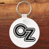  zwarte en witte wizard van Oz Fairy Tale Sleutelhanger (Achterkant)