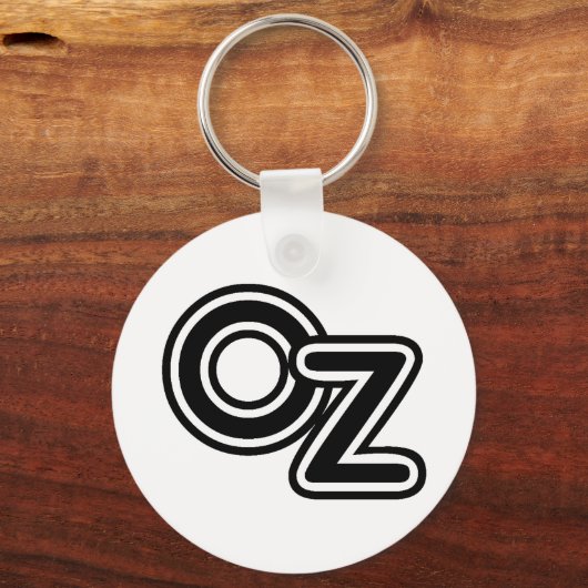  zwarte en witte wizard van Oz Fairy Tale Sleutelhanger (Achterkant)