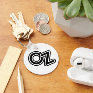  zwarte en witte wizard van Oz Fairy Tale Sleutelhanger