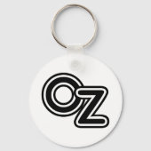  zwarte en witte wizard van Oz Fairy Tale Sleutelhanger (Achterkant)