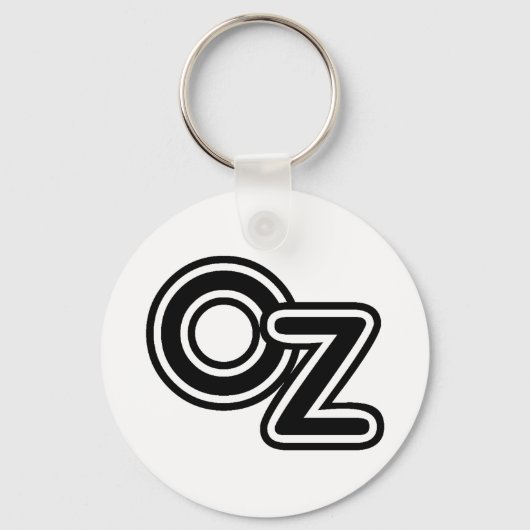  zwarte en witte wizard van Oz Fairy Tale Sleutelhanger (Achterkant)