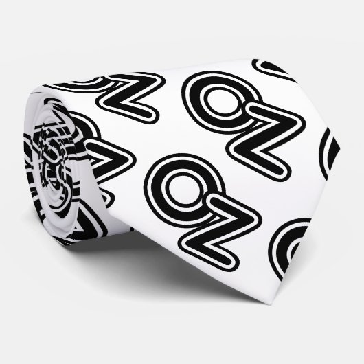 zwarte en witte wizard van Oz Fairy Tale Stropdas (Opgerold)