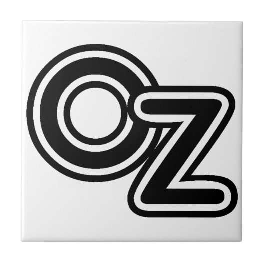 zwarte en witte wizard van Oz Fairy Tale Tegeltje (Voorkant)