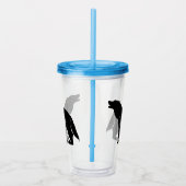 Zwarte en witte wolven acryl drinkbeker (Rechts)