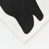 Zwarte en witte wolven fleece deken (Hoek)