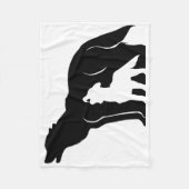 Zwarte en witte wolven fleece deken (Voorkant)