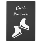 Zwarte en witte wonderbaarlijke schaatsenbus klembord (Achterkant)