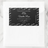 Zwarte en witte woorden Cloud Product Labels harte (Tas)