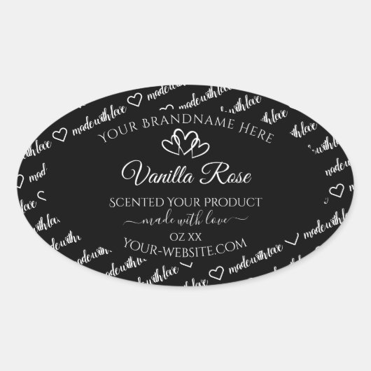 Zwarte en witte woorden Cloud Product Labels harte (Voorkant)