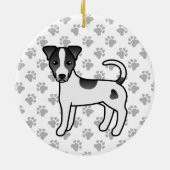 Zwarte en witte zachte munt Parson Russell Terrier Keramisch Ornament (Achterkant)