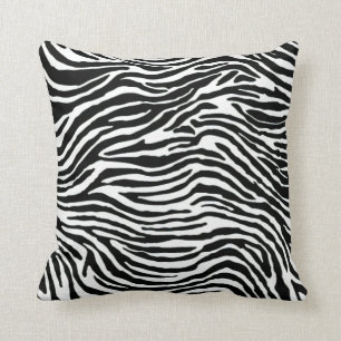 zwarte en witte zebra gooien kussen
