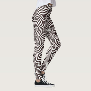 zwarte en witte zebra leggings