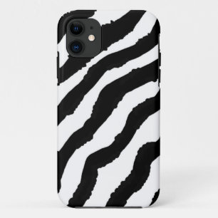 Zwarte en witte Zebra Pattern iPhone 11 Hoesje