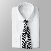 Zwarte en witte Zebra Pattern Stropdas (Gebonden)