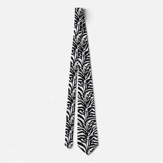 Zwarte en witte Zebra Pattern Stropdas (Achterkant)