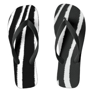Zwarte en witte Zebra Pattern Teenslippers
