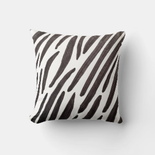 Zwarte en witte zebra strepen kussen