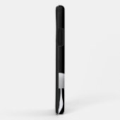 Zwarte en witte zebralijnen en witte lint Case-Mate iPhone case (Achterkant/rechts)