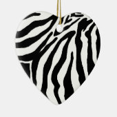 Zwarte en witte Zebra's kerstversiering afdrukken Keramisch Ornament (Rechts)