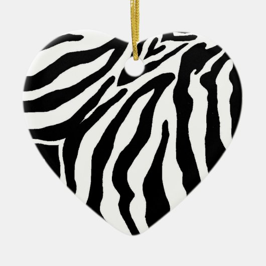 Zwarte en witte Zebra's kerstversiering afdrukken Keramisch Ornament (Voorkant)
