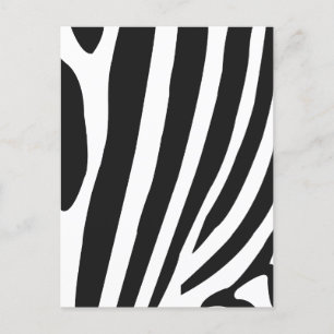 Zwarte en witte Zebrastripes Briefkaart