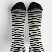 Zwarte en witte zebrastripes sokken (Top)